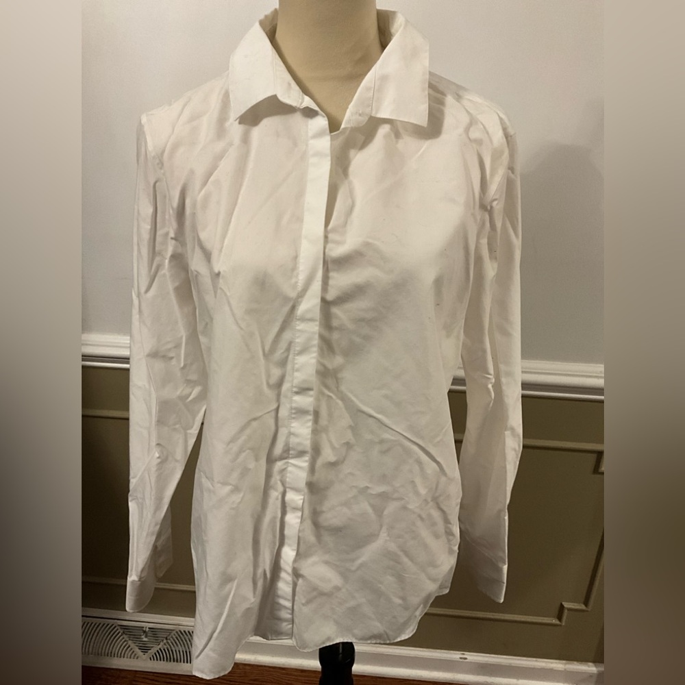 Land’s End No Iron Supima Blouse - Size 14